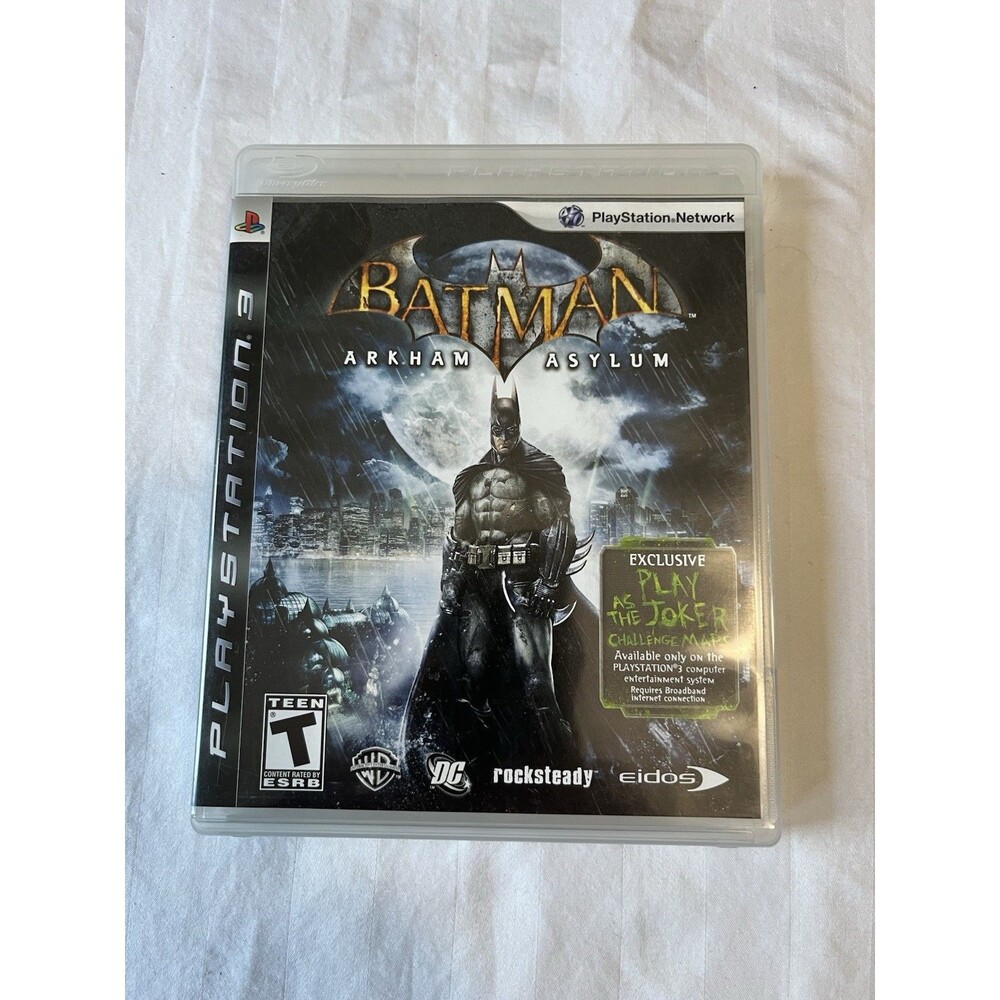 Batman Arkham Asylum PS3 PlayStation 3 Complete CIB Black Label Tested Excellent